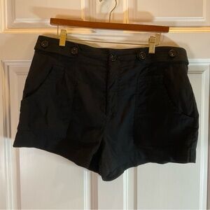 Women’s Maeve by Anthropology size 14, black shorts, front and back pockets
